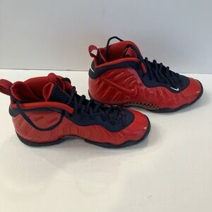 Nike Little Posite Pro Boys Size 5Y Red Blue Athletic Shoe Sneakers CZ2520-600